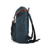 VK5041-1 Blue  -  Fashion Pin Buckle Straps Detail Flap Backpacks