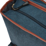 VK5041-1 Blue  -  Fashion Pin Buckle Straps Detail Flap Backpacks
