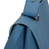 VK5117 Blue  -  Fashion Women Smooth Solid Soft Shoulder Bag