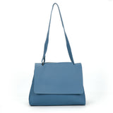 VK5117 Blue  -  Fashion Women Smooth Solid Soft Shoulder Bag