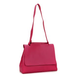 VK5117 Fushia  -  Fashion Women Smooth Solid Soft Shoulder Bag