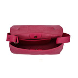 VK5117 Fushia  -  Fashion Women Smooth Solid Soft Shoulder Bag