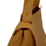 VK5117 Yellow -  Fashion Women Smooth Solid Soft Shoulder Bag