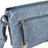 VK5144 Blue - Casual Solid Women Soft Handbag
