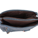 VK5144 Blue - Casual Solid Women Soft Handbag