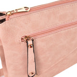 VK5144 Pink - Casual Solid Women Soft Handbag