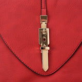 VK5154 Red  - Fashion Metal Buckle Ddecoration Envelope Bags