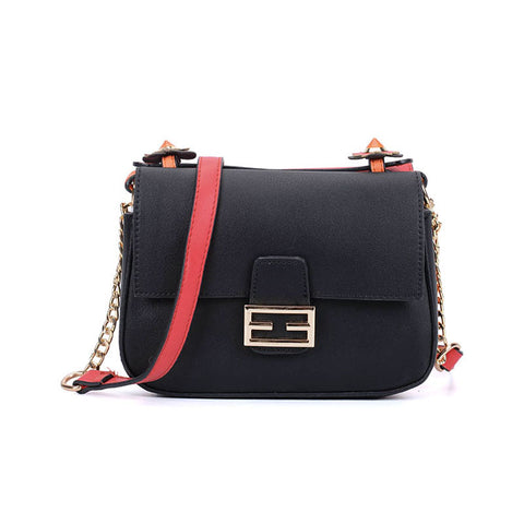 VK5172 Black - Fashion Women Novel Patchwork Handbage (was £7)