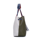 VK5173 Green - Women Tassel Patchwork Soft Handbag & Purses Set