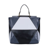 VK5177 Blue - Diamond Pattern Patchwok Women Handbag