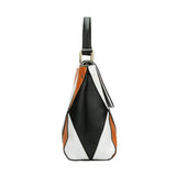 VK5177 Brown - Diamond Pattern Patchwok Women Handbag