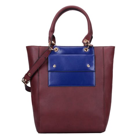 VK5180 Blue - Women Solid Metal Decoration Handbag (Was £10.00)
