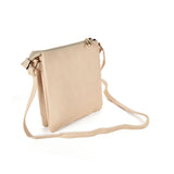 VK5268 Beige - Women Zipper Cross Body Bag With Lock Detail
