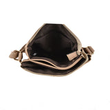 VK5268 Grey - Women Zipper Cross Body Bag With Lock Detail
