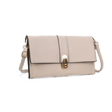 VK5304 Beige -  Elegant Women Solid Portable Handbag