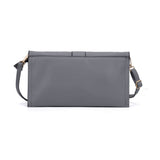 VK5304 Grey -  Elegant Women Solid Portable Handbag