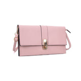 VK5304 Pink -  Elegant Women Solid Portable Handbag