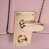 VK5304 Pink -  Elegant Women Solid Portable Handbag