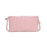 VK5304 Pink -  Elegant Women Solid Portable Handbag