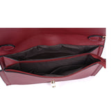 VK5304 Red -  Elegant Women Solid Portable Handbag