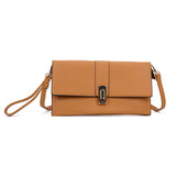 VK5304 Red -  Elegant Women Solid Portable Handbag