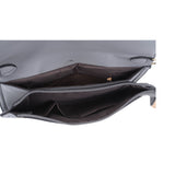 VK5305 Grey - Women Solid Metal Decoration Handbag