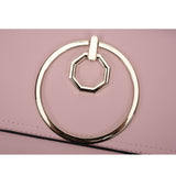VK5305 Pink - Women Solid Metal Decoration Handbag