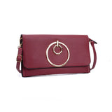 VK5305 Red - Women Solid Metal Decoration Handbag