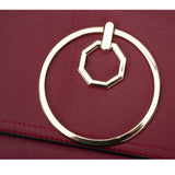 VK5305 Red - Women Solid Metal Decoration Handbag