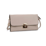 VK5306 Beige - Fashion Women Simple Solid Handbag