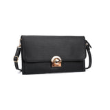 VK5306 Black - Fashion Women Simple Solid Handbag