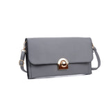 VK5306 Grey - Fashion Women Simple Solid Handbag