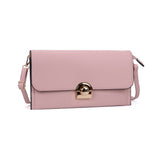 VK5306 Pink - Fashion Women Simple Solid Handbag