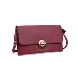 VK5306 Red - Fashion Women Simple Solid Handbag