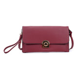 VK5306 Red - Fashion Women Simple Solid Handbag