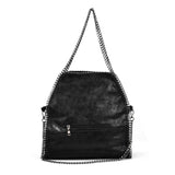 VK5326 Black - Retro Bucket Bag With Chain Handle (was £11)