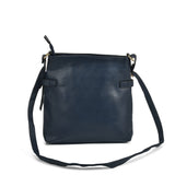 VK5336 Navy - Zip Cross Body Bag With Metal Detail