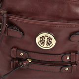 VK5336 Tan - Zip Cross Body Bag With Metal Detail
