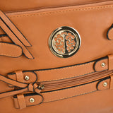VK5336 Earth Yellow - Zip Cross Body Bag With Metal Detail