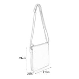 VK5338 Khaki - Zip Cross Body Bag With Metal Bar Detail