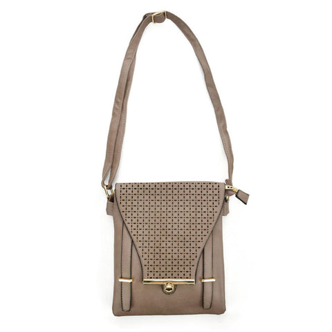 VK5339 Khaki - Hollowed-out Design Cross Body Bag