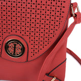 VK5342 Red - Cut About Flap Cross Body Bag