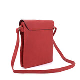 VK5342 Red - Cut About Flap Cross Body Bag
