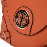 VK5344 Orange - Cross Body Bag With Metal Detail