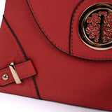 VK5344 Red - Cross Body Bag With Metal Detail