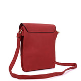 VK5344 Red - Cross Body Bag With Metal Detail