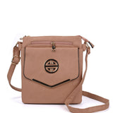 VK5345 Apricot - Classic Cross Body Bag With Metal Detail