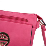 VK5345 Fushia - Classic Cross Body Bag With Metal Detail