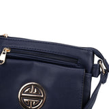 VK5345 Navy - Classic Cross Body Bag With Metal Detail