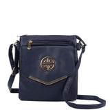 VK5345 Navy - Classic Cross Body Bag With Metal Detail